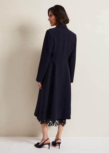 Phase Eight Juliette Crepe Coats Navy Canada | ZEMYFK-768